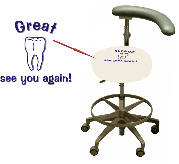 Hospital FULL COLOR LOGO Examination Stool Seat Covers Just What The